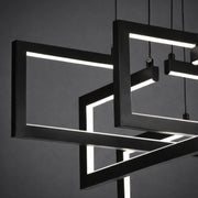 Lustra LED cu telecomanda ,Suspendata 96W, 4 Elemente, lumina Rece/Calda/Neutra, Dimabila, Inaltime Reglabila, Negru Lustre LED cu Telecomanda Default Title Alessandro Design