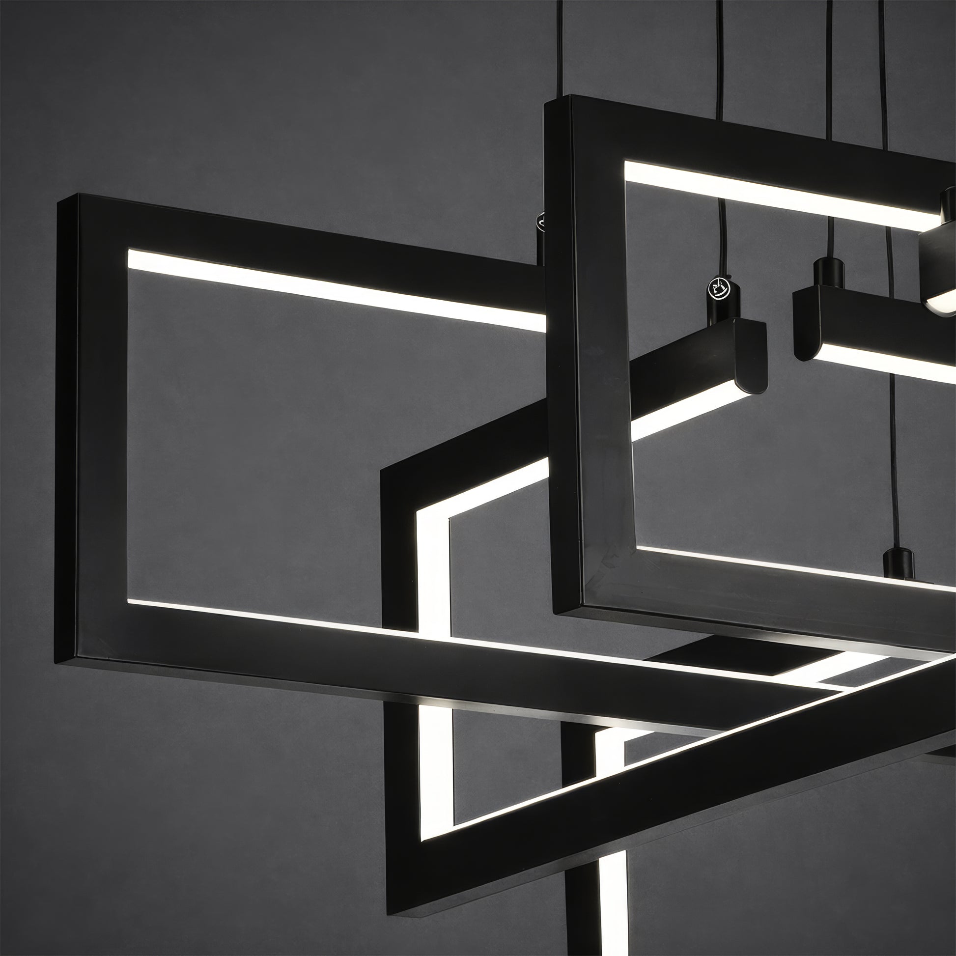 Lustra LED cu telecomanda ,Suspendata 96W, 4 Elemente, lumina Rece/Calda/Neutra, Dimabila, Inaltime Reglabila, Negru Lustre LED cu Telecomanda Default Title Alessandro Design
