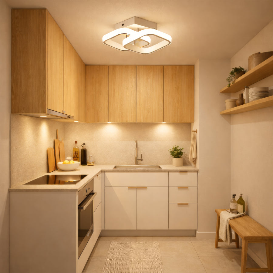 VERTEX Matrix LED luster, prekrývajúce sa diamanty, kovové rámy, 24W, 2 diamanty, studené/teplé/neutrálne svetlo 3000K/4000K/6000K, biele LED lustre Predvolený názov Alessandro Design