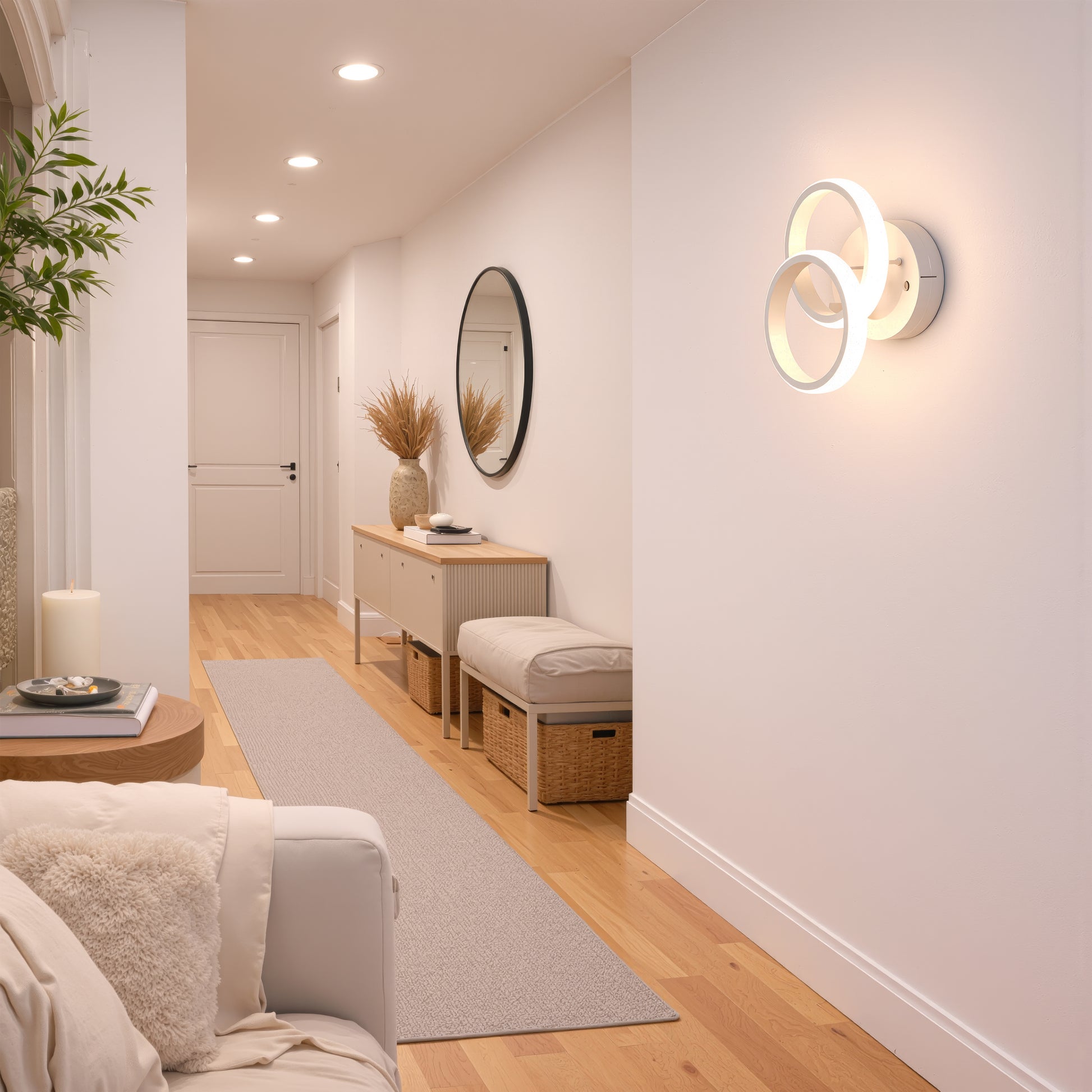 LED luster VERTEX CIRCULA 21W, 2 kruhy, kovové rámy, studené/teplé/neutrálne svetlo, biele LED lustre Predvolený názov Alessandro Design