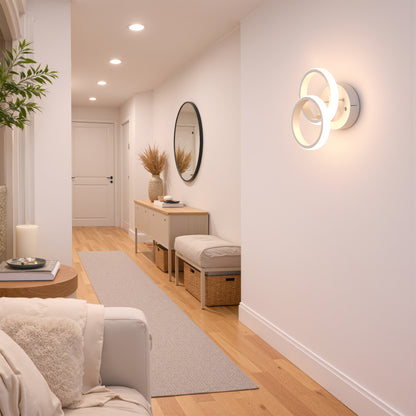 LED luster VERTEX CIRCULA 21W, 2 kruhy, kovové rámy, studené/teplé/neutrálne svetlo, biele LED lustre Predvolený názov Alessandro Design
