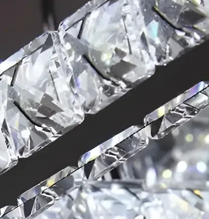 Lustra LED suspendata cu telecomanda si cristal PRISM ANTEA 57W, 2 Cercuri, lumina Rece/Calda/Neutra, Dimabila, Crom Lucios, Inaltime Reglabila Lustre LED cu Telecomanda Default Title Alessandro Design