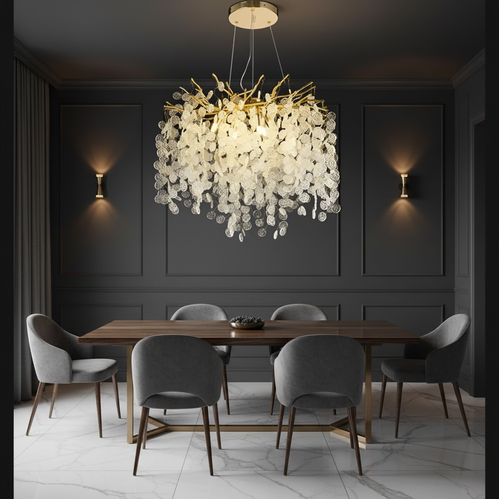 Candelabru Cristal WALTZ Serenade, 6xG9, Auriu, 40cm, Inaltime Reglabila Candelabre Cristal Default Title Alessandro Design