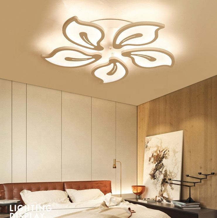 Lustra LED cu telecomanda JASMINE 66W, 5 Petale, lumina Rece/Calda/Neutra, Dimabila, Alb Lustre LED cu Telecomanda Default Title Alessandro Design