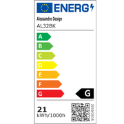 Aplica LED 21W Swarna Rece/ Calda/ Neutra, Negru Lustre Copii Default Title Alessandro Design