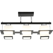 Lustra Clasica Aramis cu Lemn Abajur Patrat 3x E27 Gri Negru Lustre Clasice Default Title Alessandro Design