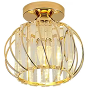 Lustra Monica, 1XE27, Auriu, D 16cm, Metal si Cristal Lustre Clasice Default Title Alessandro Design