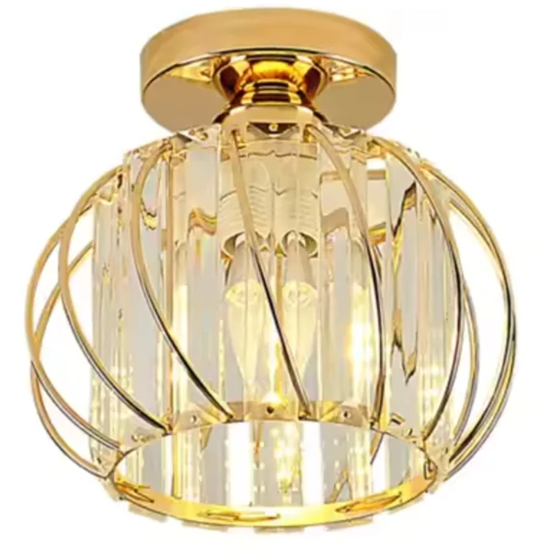 Lustra Monica, 1XE27, Auriu, D 16cm, Metal si Cristal Lustre Clasice Default Title Alessandro Design