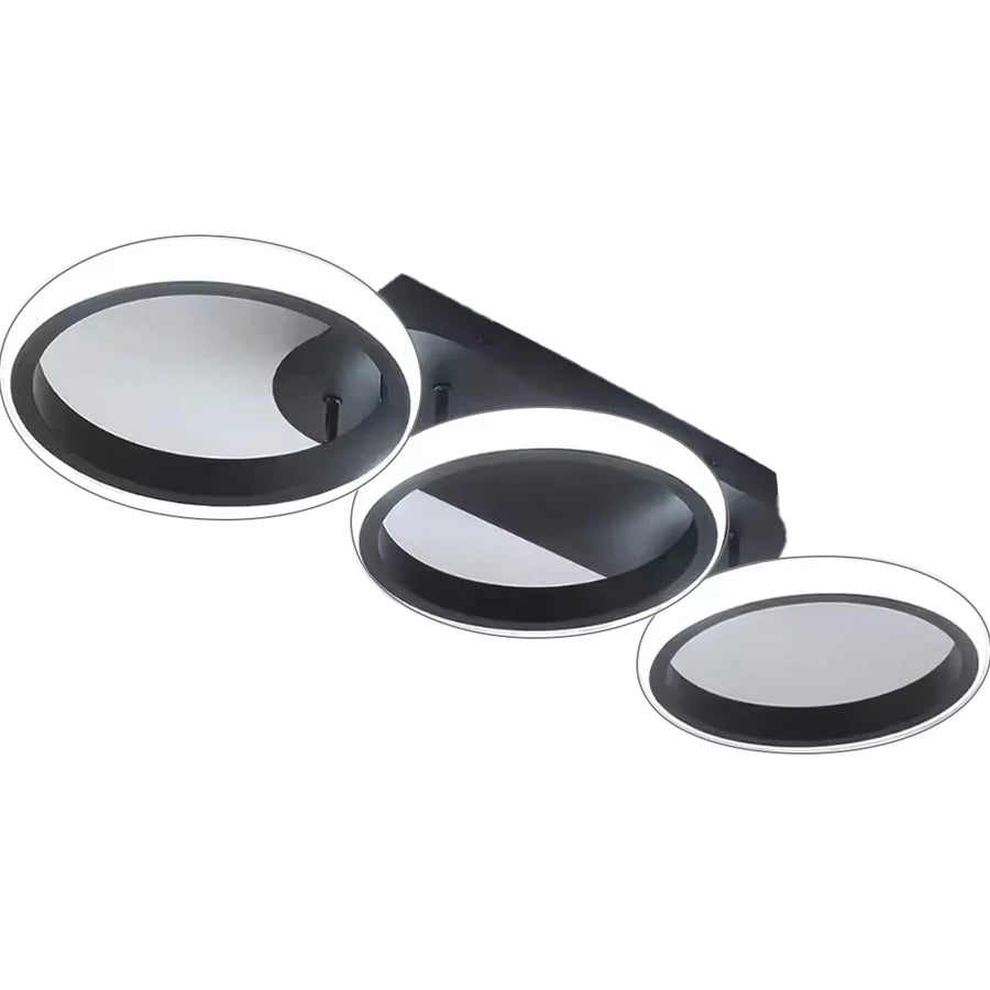 Lustra LED ELIO 24W, 3 Cercuri, Liniara, lumina Rece/Calda/Neutra, Negru Lustre LED Default Title Alessandro Design