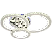Lustra LED cu telecomanda si cristal NOVA ROTONDA RGB 73W, 3 Cercuri, lumina Rece/Calda/Neutra, Dimabila, Crom Lucios Lustre LED & Cristale Default Title Alessandro Design