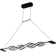 Lustra LED suspendata cu telecomanda WAVE 89W, Liniara, lumina Rece/Calda/Neutra, Dimabila, Negru, Inaltime Reglabila Lustre LED cu Telecomanda Default Title Alessandro Design