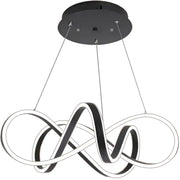 Lustra LED suspendata cu telecomanda INFINITY HALO 69W, lumina Rece/Calda/Neutra, Dimabila, Negru, Inaltime Reglabila Lustre Moderne Default Title Alessandro Design
