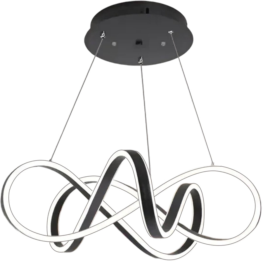 Lustra LED suspendata cu telecomanda INFINITY HALO 69W, lumina Rece/Calda/Neutra, Dimabila, Negru, Inaltime Reglabila Lustre Moderne Default Title Alessandro Design