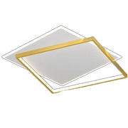 Lustra LED cu telecomanda SOLARA 66W, 2 Patrate, lumina Rece/Calda/Neutra, Dimabila, Auriu Alb Lustre LED cu Telecomanda Default Title Alessandro Design