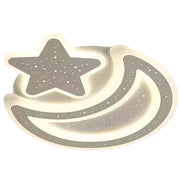 Lustra LED Nova cu Telecomanda, 89W, Dimabil, Forma Luna si Stea, Alb Lustre LED cu Telecomanda Default Title Alessandro Design