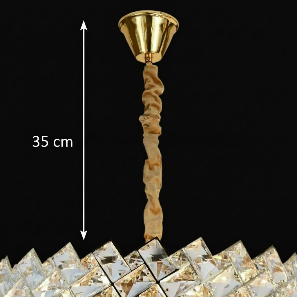 Candelabru Cristal WINDSOR Nobile 5xE14, Diametru 39cm, Auriu Lucios, Inaltime Reglabila Candelabre Cristal Default Title Alessandro Design