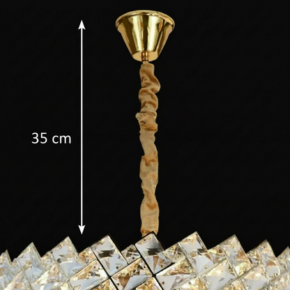 Candelabru Cristal WINDSOR Nobile 5xE14, Diametru 39cm, Auriu Lucios, Inaltime Reglabila Candelabre Cristal Default Title Alessandro Design
