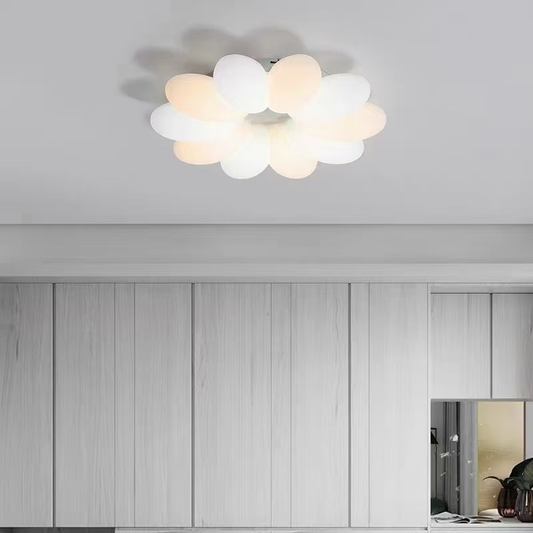 Lustra LED Flori CP225, 73W, Diametru 55 cm, IP20, Lumina Rece/Neutra/Calda, Alb, Plexiglas, Rasina sintetica Plafoniere LED Default Title Alessandro Design