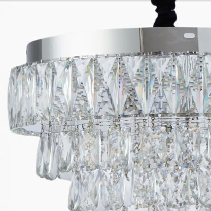MEILI CRYSTAL CASCADA 300 – Candelabru LED cu Cristale, 52W, Ø300 mm, cu Telecomandă Candelabre Cristal Default Title Alessandro Design
