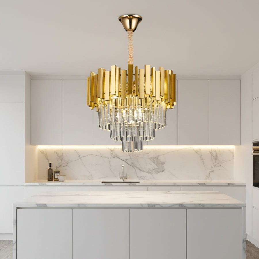 Luster BLOIS Nobile, Priemer 40cm, 5x E14 Gold, Nastaviteľná výška