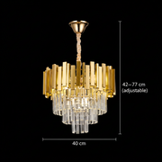 Luster BLOIS Nobile, Priemer 40cm, 5x E14 Gold, Nastaviteľná výška