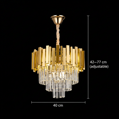 Luster BLOIS Nobile, Priemer 40cm, 5x E14 Gold, Nastaviteľná výška