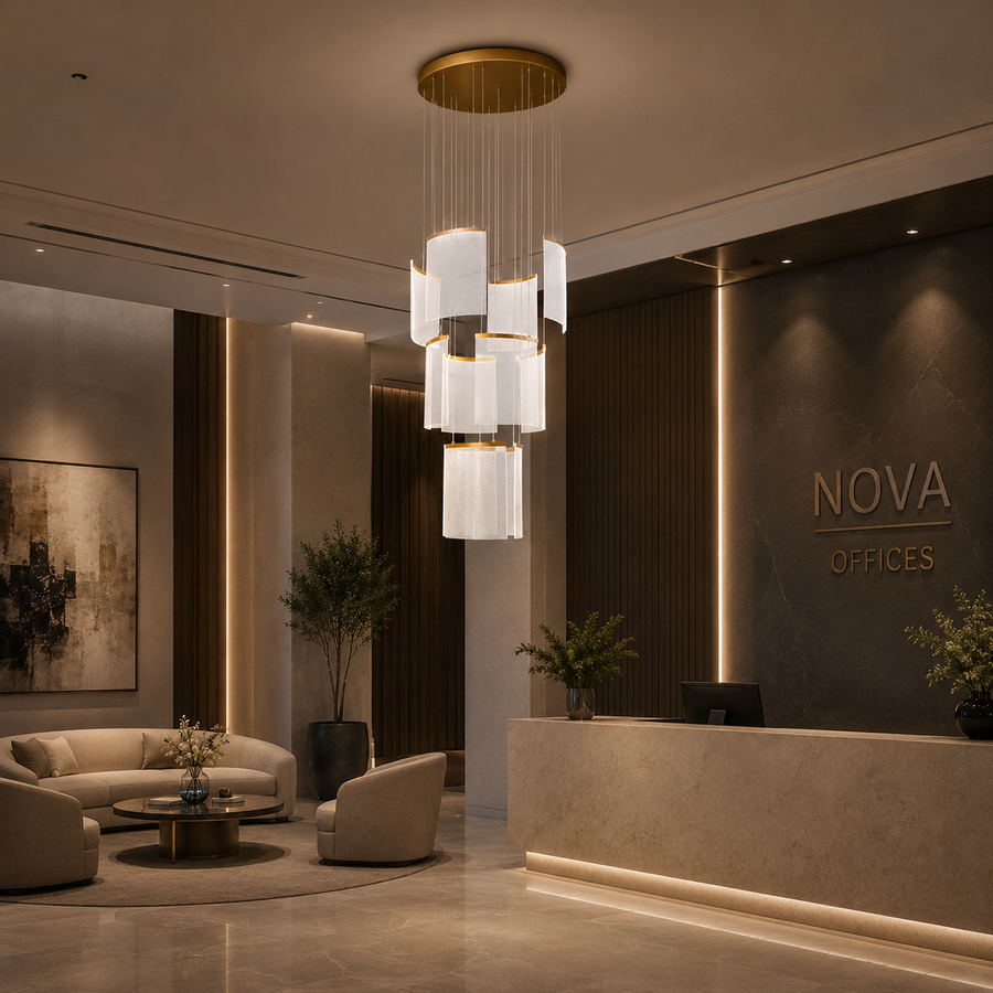 Alduino Crystal LED luster Zlatý priemer 80cm Gold Nastaviteľná výška