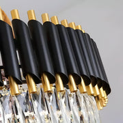 Candelabru Cristal VERSAILLES Eleganza 8x E14, Diametru 50cm, Negru, Auriu Lucios, Inaltime Reglabila Candelabre Cristal Default Title Alessandro Design