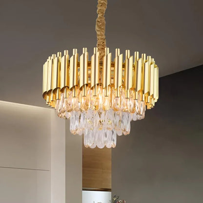 Candelabru Cristal VERSAILLES Nobile 5xE14, Diametru 40cm, Auriu, Inaltime Reglabila Candelabre Cristal Default Title Alessandro Design