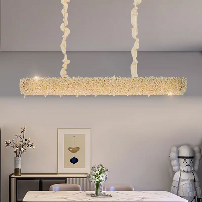 Krištáľový luster, PRAHA Imperio, 35W, 96cm, Studené/Teplé/Neutrálne svetlo, Zlatý, Nastaviteľná výška