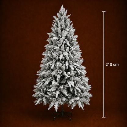 Brad Artificial GLEIS, 210 cm, 1200 vârfuri, Suport Metalic, Verde