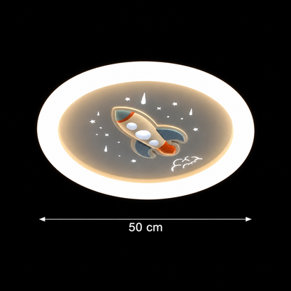 LED luster ROCKET 49W, Priemer 49cm, Studené/Teplé/Neutrálne svetlo, Biela Modrá