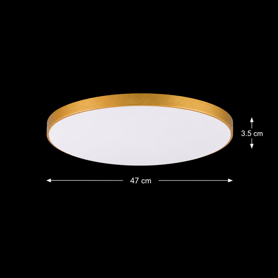 LED stropné svietidlo SOLIS 47cm 48W Cold Light Gold