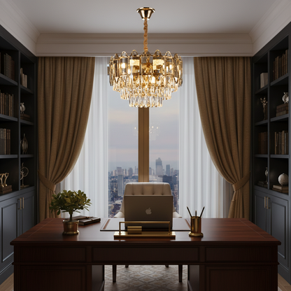 Cristal luster Alfred 6x E14 zlatý
