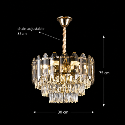 Cristal luster Alfred 6x E14 zlatý