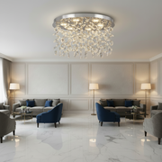 Krištáľový LED luster LLC210/550CH okrúhly, 30W, studené/teplé/neutrálne svetlo, krištáľ, lesklý chróm