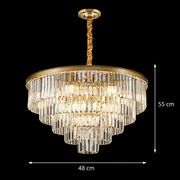 Candelabru Cristal CHAMBORD Eleganza 8xE14, Diametru 48cm, Auriu Mat Candelabre Cristal Default Title Alessandro Design