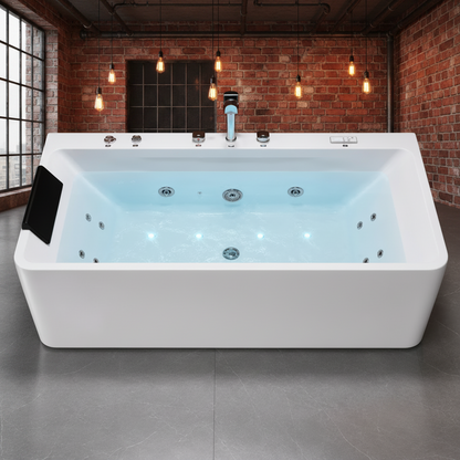 Cada Hidromasaj, Dreptunghiulara, Acril, Alba, 170×75×60cm Cazi Freestanding Default Title Alessandro Design