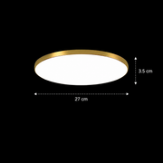 Plafoniera LED SOLIS 27cm 20W Lumina Rece Auriu Plafoniere LED Default Title Alessandro Design