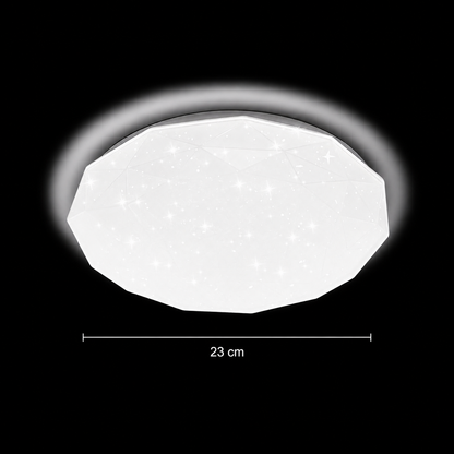 Plafonieră LED Hexagon 23 cm, 22W, 3000K / 4000K / 6000K, Alb, Metal si Acril Plafoniere LED Default Title Alessandro Design