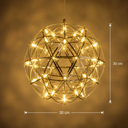 Krištáľový LED luster KILKENNY Culmino, 144W, neutrálne svetlo, priemer 60 cm, zlatý