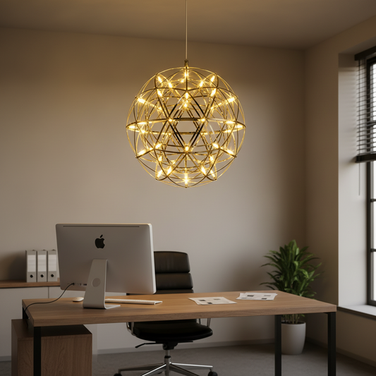 Krištáľový LED luster KILKENNY Culmino, 144W, neutrálne svetlo, priemer 60 cm, zlatý