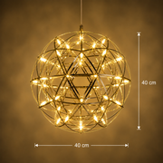 Krištáľový LED luster KILKENNY Culmino, 144W, neutrálne svetlo, priemer 60 cm, zlatý