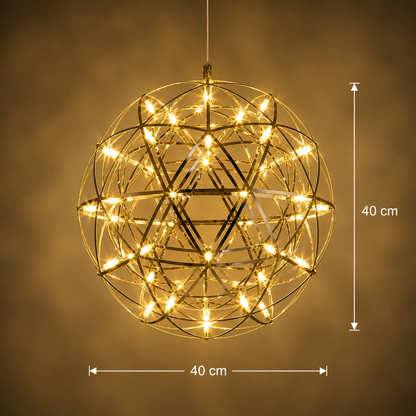Krištáľový LED luster KILKENNY Culmino, 144W, neutrálne svetlo, priemer 60 cm, zlatý