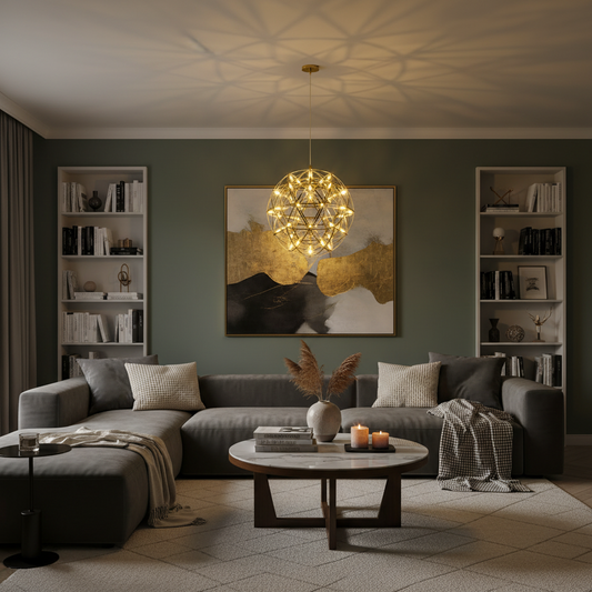 Krištáľový LED luster KILKENNY Culmino, 144W, neutrálne svetlo, priemer 60 cm, zlatý