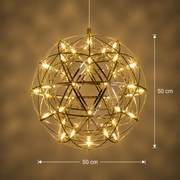 Krištáľový LED luster KILKENNY Culmino, 144W, neutrálne svetlo, priemer 60 cm, zlatý