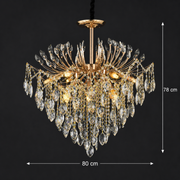 Krištáľový luster CC9313/12FGD, 12x E14, Priemer 50cm, Zlatý