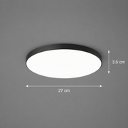 SOLIS LED stropné svietidlo 27cm 20W studené svetlo, čierne