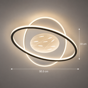 LED luster s diaľkovým ovládaním VOLTA 125W, oválny, studené/teplé/neutrálne svetlo, stmievateľné, čierny