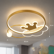 Rafael LED luster s diaľkovým ovládaním, 57W, stmievateľný, 3000K/4000K/6000K, zlatý